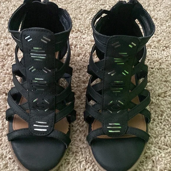 JUSTICE girls sandals. Size 12 - Picture 2 of 3